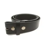 DIY Belts Accessories Black PU Leather Belt without Buckle for Men 105 to 130Cm