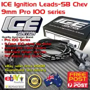 ICE PRO 100 9mm Spark Plug Leads V8 SB CHEV 350 Around R/Covers STD Cap Black