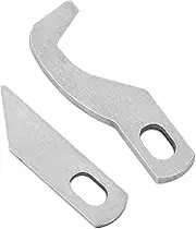 Overlocker Upper and Lower Blade, TF122 TF123 Steel Sewing Machine Upper and Lower Blades Set, Household Overlocker Knife Replacement for Various Overlock Sewing Machines
