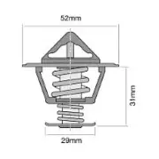 TRIDON Std Thermostat For Mazda RX7 FC10 - Series V 03/89-12/92 1.3L 13B (for: Mazda)