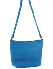 [Milleni] Nappa Leather Cross-Body Bag in Aqua
