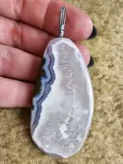 Agate Pendant, Crystals & Stones, Mineral Specimen, Metaphysical Healing