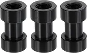 uxcell Camera Spigot Screws Converter 1/4" to 3/8" Female to Female, 3 Pack Tripod Screws Adapter Spigot Stud for Light Stand Hot Shoe Cold Shoe Adapter Ball Head Flash, Black