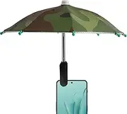 Xasbseulk Cell Phone Umbrella,Mobile Phone Clip on Sun Shield | Angle Adjustable, Anti-Reflective UV Protection Cover for Filming Watching Camping Outdoor