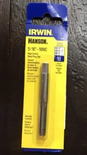 Irwin 8127 Hanson High Carbon Steel SAE Fraction Tap 5/16 in.-18NC 1 pc