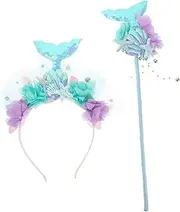 Mermaid Performance Headband Boys and Girls Fairy Set Hairband Accessory Decorative Party Cosplay Prop