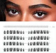 LANKIZ Manga Cluster Eyelashes, Individual Eyelashes, DIY Eyelash Extensions, Fake Lashes with 40 Pieces Lower Eyelashes, Natural Eyelash Clusters, Individual Lashes