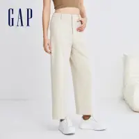 在飛比找momo購物網優惠-【GAP】女裝 刷毛西裝褲-白色(841296)