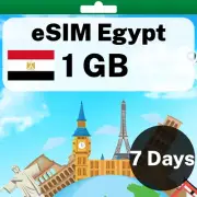eSIM Egypt - 1 GB - 7 Days - Travel eSIM | QR code activation