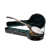 Crossrock Fiberglas Banjo Case-Fits Mastertone & Most 5-String Styles Slim Style
