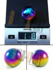 M12 X 1.25 STAINLESS STEEL HEAVY 1LB NEO CHROME ROUND BALL SHIFT KNOB FOR SUBARU (for: Subaru)