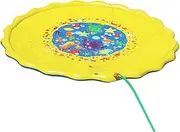 KOMBIUDA Water Grass Sprinkler Splash Pad for Boys and Girls Lawn Spray Playmat Inflatable Play Mat for Children's Fun