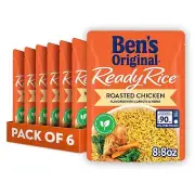 Ben S Original Ready Rice Roasted Chicken Flavored Rice 8.8 Ounce Pack Of 6