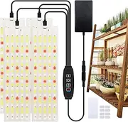 KBIBCK 540 LEDs Plant Lamp LED Full Spectrum, 4 Pieces Plant Light, Full Spectrum Plant Light for Seed Start, Grow Light with 3/9/12H Timer, 10 Types Brightness Plant Lamp for Indoor Plants