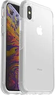 OtterBox iPhone Xs & iPhone X (Only) - Symmetry Clear Series Case - Clear - Ultra-Sleek - Wireless Charging Compatible - Raised Edges Protect Camera & Screen - Non-Retail Packaging