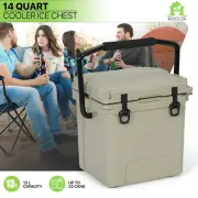 Portable Cooler Ice Chest Picnic Camping Drink 22 Can Capacity w/Handle 14 Quart