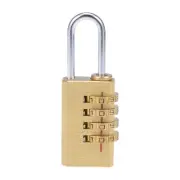 4 Digit Combination Padlock, 5mm Shackle 28mm Body Width, Brass Lock