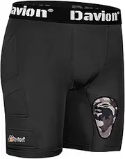 [Davion] Youth Sliding Padding Shorts with Soft Protective Athletic Cup Boys Briefs Underwear for Football, Baseball, Lacrosse