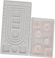 DACUAN Bead Design Boards Mats, 2PCS Bracelet Design Board Flocked Beading Jewelry Organizer Tray DIY Craft Tool Board