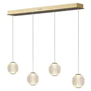 Langdon Bar LED Pendant Light 4Lt 24w Gold, Black