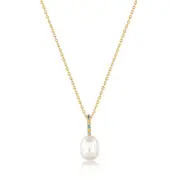 Ania Haie Gold Gem Pearl Drop Pendant Necklace