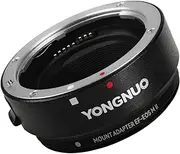 EF-EOSM II Lens Adapter Auto Focus Camera Mount Ring Electronic Aperture Control Compat with EF Lens to EOS M2/M3/M5/M6/M10/M50/M100/M20 Camera Body Black Without Bracket
