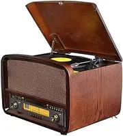 Record Player, Vinyl Turntable Record Player 3 Speed with Built in Stereo Speakers, Replacement Needle, Supports RCA Line Out, in, Portable Vintage Suitcase