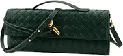 [Raiuyow] Woven Evening Clutch Purses Shoulder Handbag Crossbody Bags with Adjustable Shoulder Strap Trendy Handmade