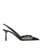 Prada Mesh-Panelled Slingback Pumps 36,37.5,37,38.5,38,39,40,41 black