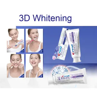 Crest 牙膏 3D 白色 Gigi crest 美白牙膏 Memutihkan crest 3D 美白牙膏