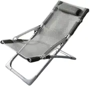 Outdoor Beach Chair Lunch Break Lounge Chair Balcony backrest Folding Chair Portable Lazy Leisure Chair Adjustable nap Chair