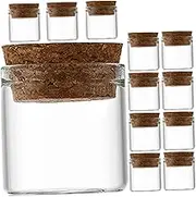 KICHOUSE Small Glass Bottles Wooden Cork for Wedding Party Candy Containers Tea Supplies