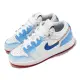 【NIKE 耐吉】Air Jordan 1 Low SE GS 大童鞋 女鞋 白 藍 紅 漸層 AJ1(FN8895-141)