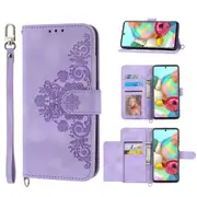 MCC For Samsung Galaxy A51 Wallet Case Cover Extra Card Slots w/ Strap A515 [Purple]