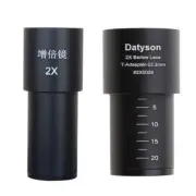 23.2mm Interface 2X Metal Barlow Lens Microscope Eyepiece Metal Extender Lens