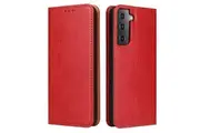 For Samsung Galaxy S21+ Plus Case Leather Flip Wallet Folio Cover Red