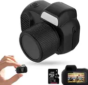 Zoomu Mini Camera Keychain, 2025 New 1080p Mini Digital Keychain Camera, Small Nostalgia Retro Digital Cameras with 8 Filters, Portable Cameras Capture Life Anywhere (Black+64GB)