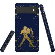 For Google Pixel 6 Case, Shielding Back Cover,Aquarius Drawing