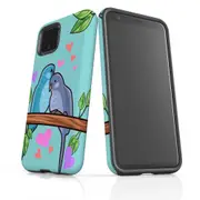 For Google Pixel 4 Case Armour Protective Cover Birds in Love