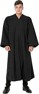 [IvyRobes] Clergy Robe Geneva for Pulpit Black