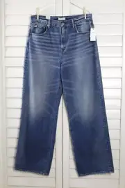 AE77 New York American Eagle NWT $128 Stovepipe Medium Wash Jeans Size 14