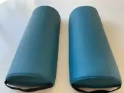 Set of 2 Half-Round Massage Table Bolsters and Hanging Arm Rest Turquoise-NEW