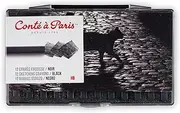 Conté à Paris 12 Count HB Sketching Crayons Set, Black, 2-1/2 x 1/4 in