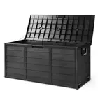 Outdoor Storage Box 290L Lockable Organiser Garden Deck Shed All Black Gardeon