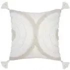 Bambury Home Decor Decorative Cirque Square Cushion Stone Cotton Woven