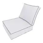 |SLIPCOVER ONLY| Outdoor Contrast Piped Deep Seat Back Pillow Cover Medium AD105