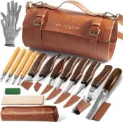 16Pcs Wood Carving Kit, Deluxe Wood Whittling Kit with Wood Carving Tools, PU...