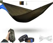 Camping Hammock, Ultralight Portable Hammock with Adjustable Ridgeline, Outdoor