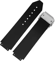 [CEKGDB] Authentic Watchband stainless buckle free tool New Black Silicone Men Rubber watchband 25 * 19mm，For Hublot BIG BANG Watch Strap Replace