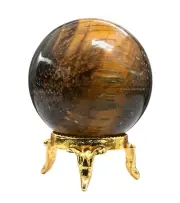 Tiger Eye Crystal Sphere Ball with Stand
